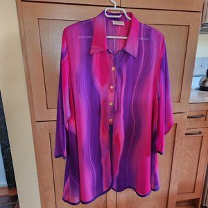 Dressy women's blouse size XL by Red Coral